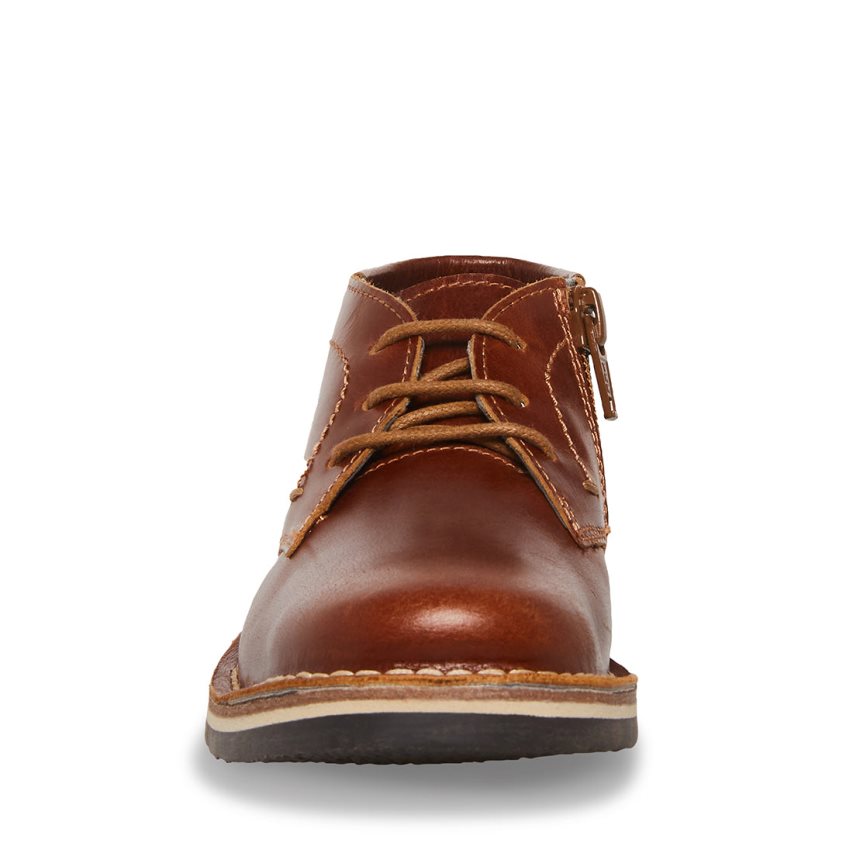 Μπότες Chukka παιδικα Steve Madden Bharkeen δερματινα καφε | GR-5432EZC