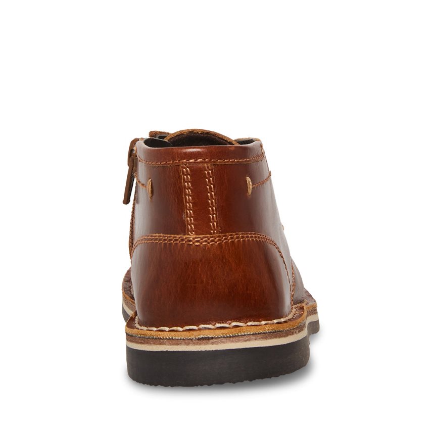 Μπότες Chukka παιδικα Steve Madden Bharkeen δερματινα καφε | GR-5432EZC