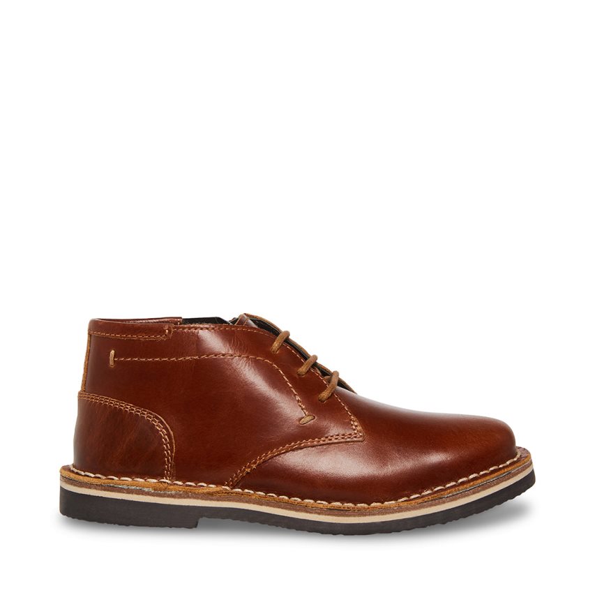 Μπότες Chukka παιδικα Steve Madden Bharkeen δερματινα καφε | GR-5432EZC