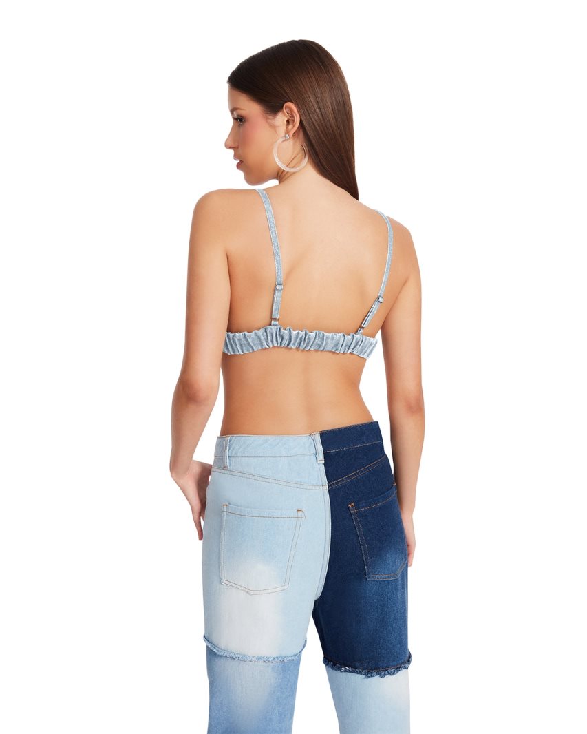Σουτιέν γυναικεια Steve Madden Kendra Denim Fabric μπλε | GR-5987XVW