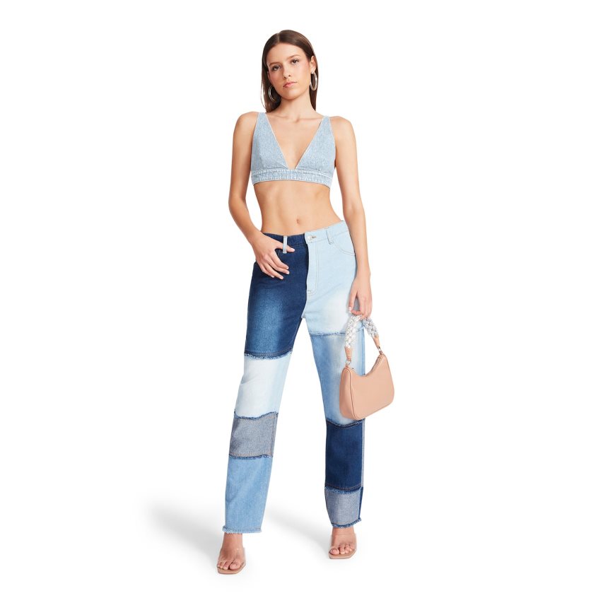 Σουτιέν γυναικεια Steve Madden Kendra Denim Fabric μπλε | GR-5987XVW