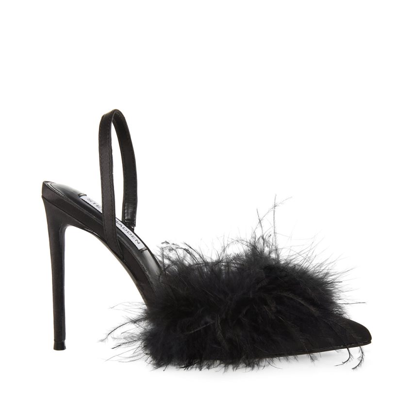 Τακούνια γυναικεια Steve Madden Alexis Satin μαυρα | GR-27O1XZU