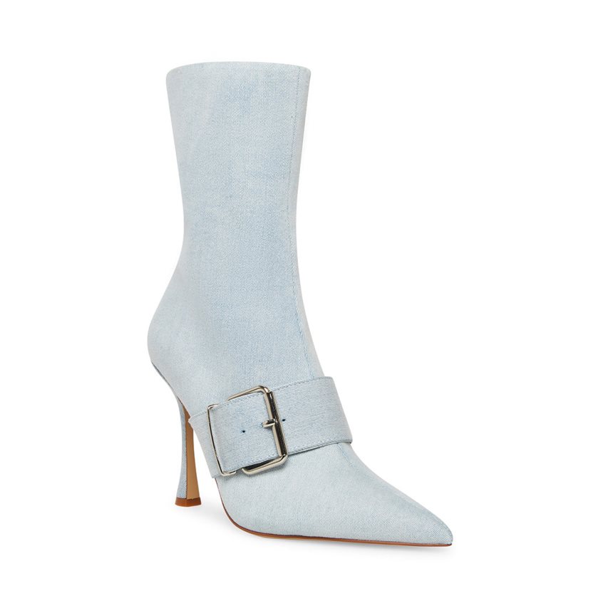 Τακούνια γυναικεια Steve Madden Banter Denim Fabric μπλε | GR-6791HEG