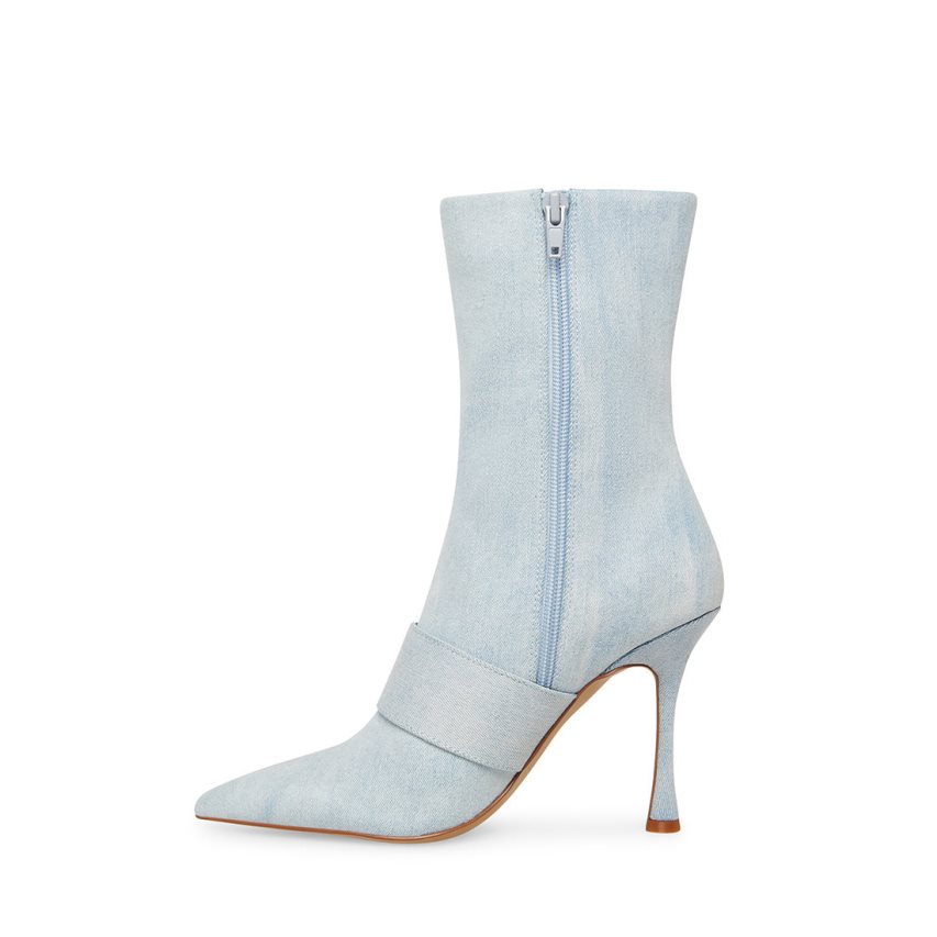 Τακούνια γυναικεια Steve Madden Banter Denim Fabric μπλε | GR-6791HEG