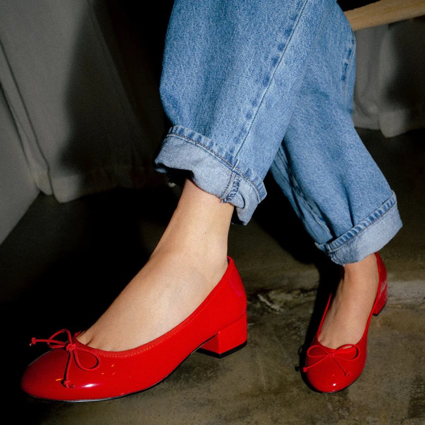 Τακούνια γυναικεια Steve Madden Cherish λουστρινι κοκκινα | GR-2938RTX