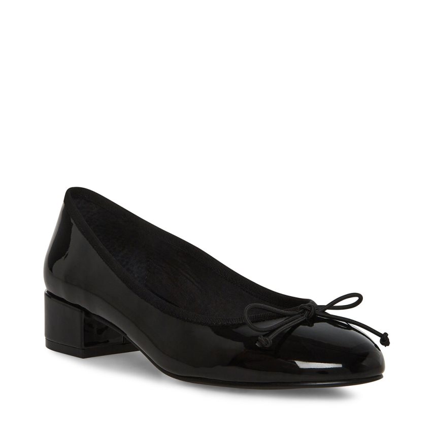 Τακούνια γυναικεια Steve Madden Cherish λουστρινι μαυρα | GR-46O9THL