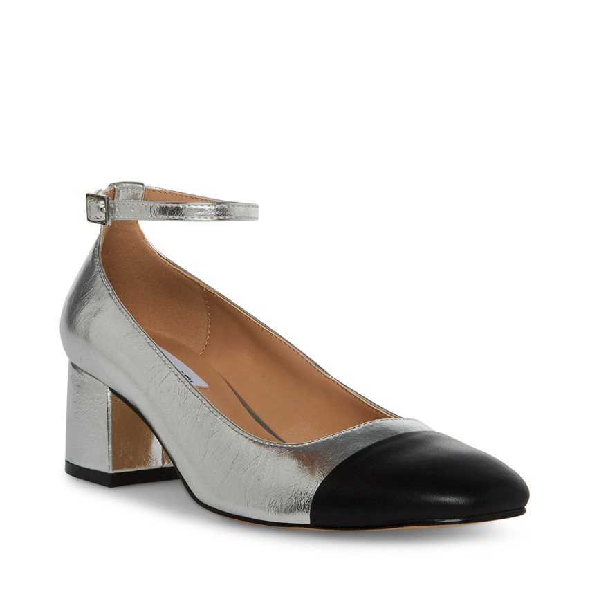 Τακούνια γυναικεια Steve Madden Eli ασημι | GR-9465AHE