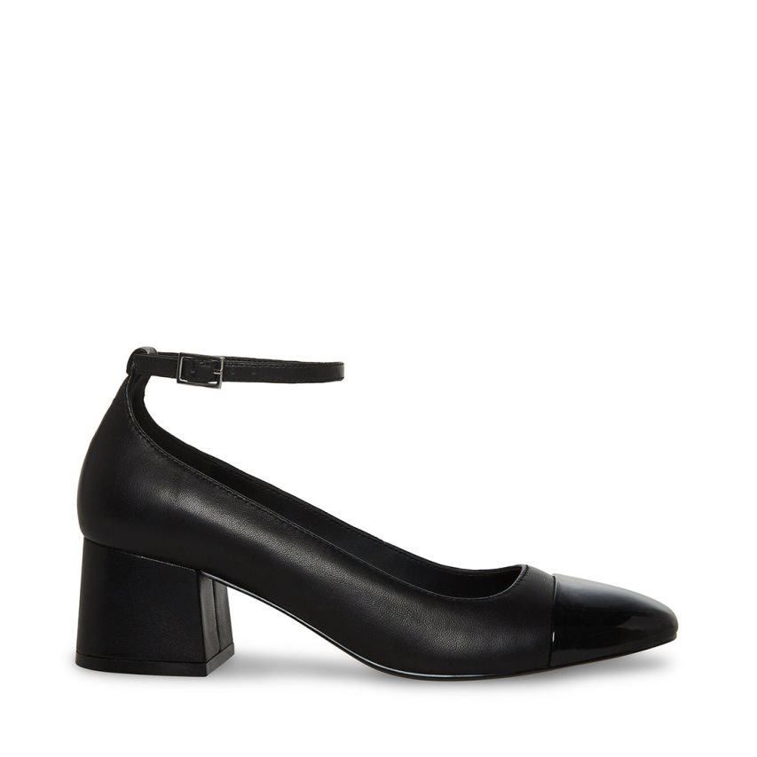 Τακούνια γυναικεια Steve Madden Eli δερματινα μαυρα | GR-654OWSI