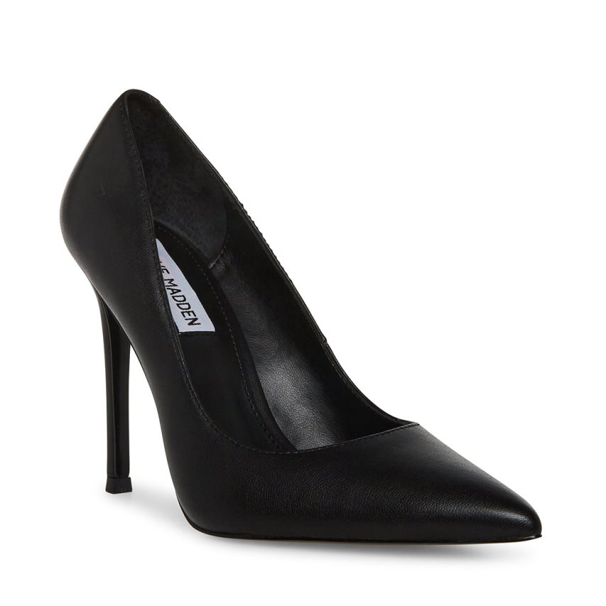 Τακούνια γυναικεια Steve Madden Evelyn δερματινα μαυρα | GR-2397OWN