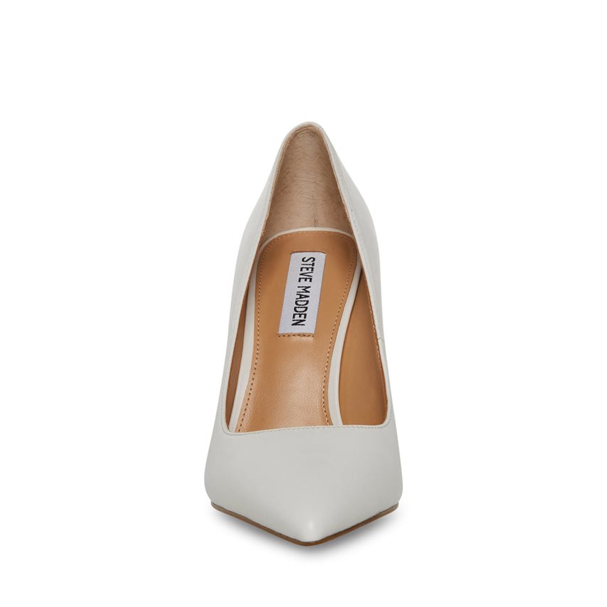Τακούνια γυναικεια Steve Madden Evelyn δερματινα ασπρα | GR-2473KBO