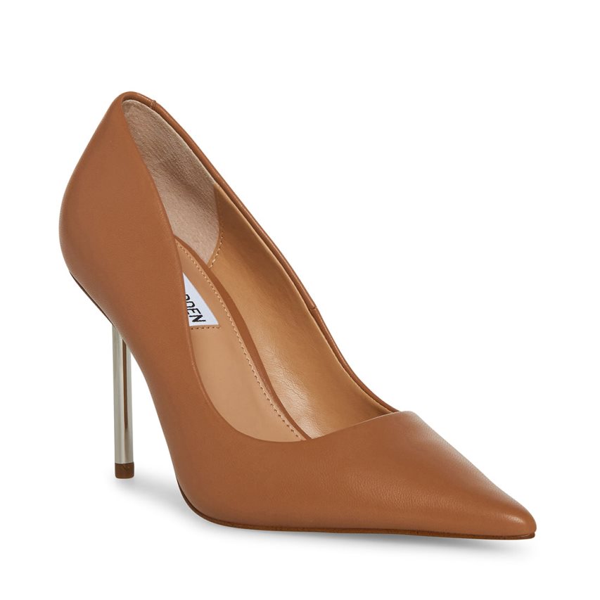 Τακούνια γυναικεια Steve Madden Kristie δερματινα καφε | GR-9261PRS