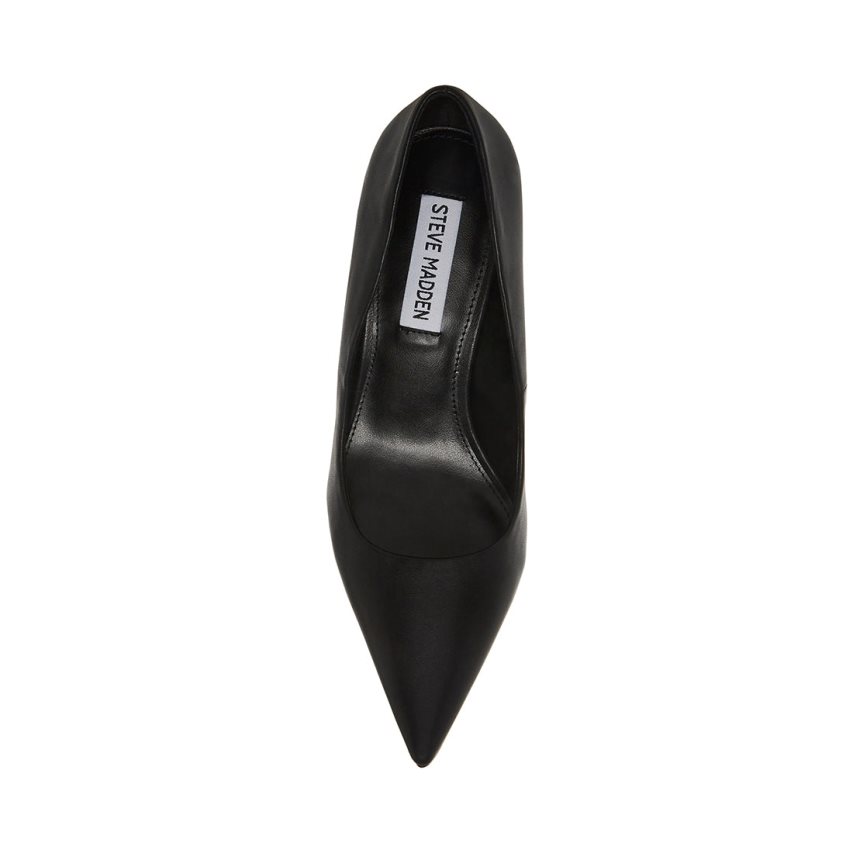 Τακούνια γυναικεια Steve Madden Kristie δερματινα μαυρα | GR-O724XQB