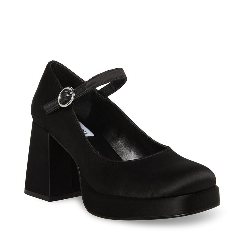 Τακούνια γυναικεια Steve Madden Mingle Satin μαυρα | GR-4786TKM
