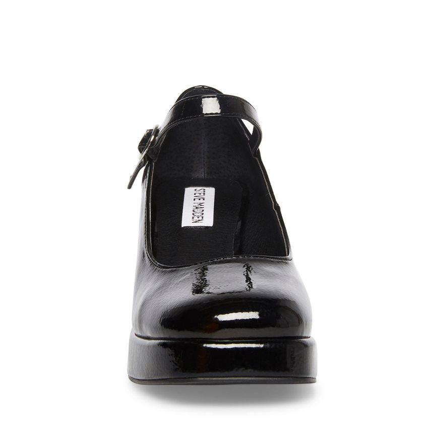 Τακούνια γυναικεια Steve Madden Mingle λουστρινι μαυρα | GR-1O63UOX