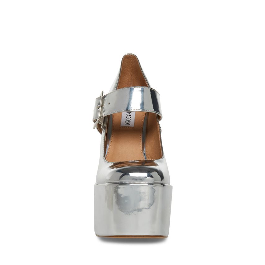 Τακούνια γυναικεια Steve Madden Plaza ασημι | GR-5432SLN