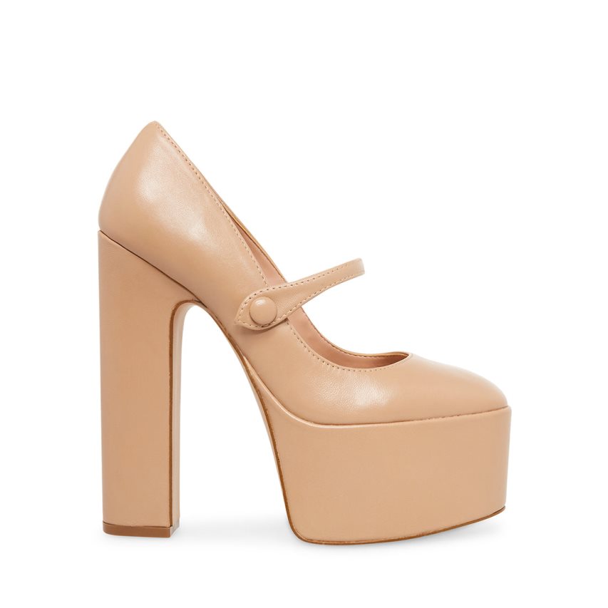 Τακούνια γυναικεια Steve Madden Prisila δερματινα Μπεζ | GR-14O2XRP