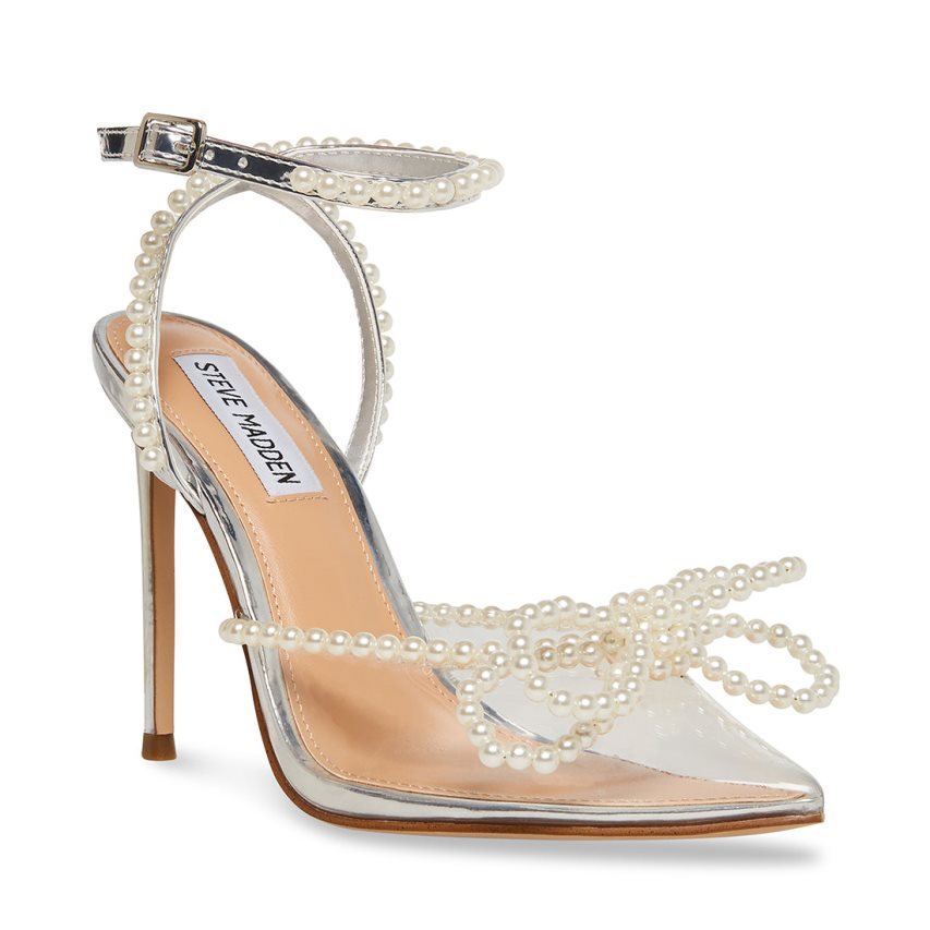 Τακούνια γυναικεια Steve Madden Viable ασημι | GR-9564XNC