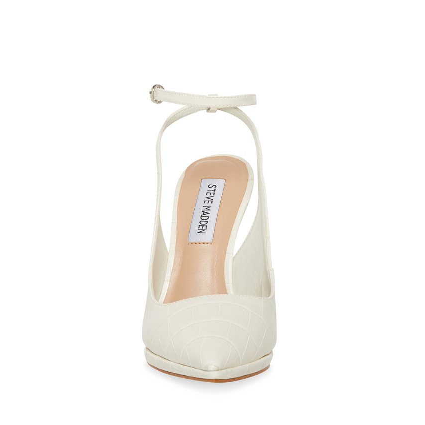 Τακούνια γυναικεια Steve Madden Zayla ασπρα | GR-1927GCL