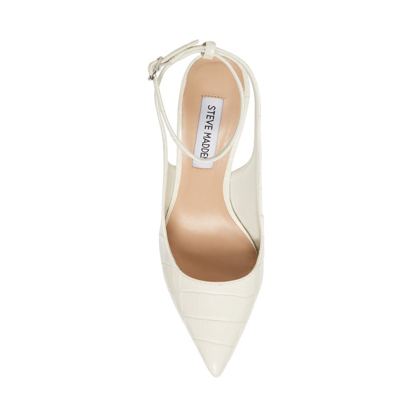Τακούνια γυναικεια Steve Madden Zayla ασπρα | GR-1927GCL