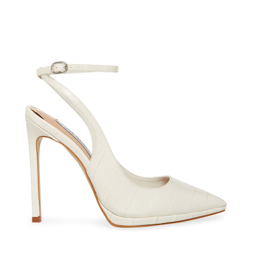 Τακούνια γυναικεια Steve Madden Zayla ασπρα | GR-1927GCL