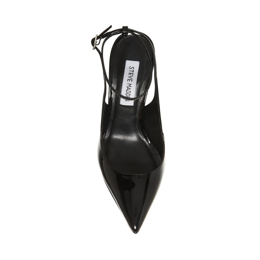 Τακούνια γυναικεια Steve Madden Zayla λουστρινι μαυρα | GR-8364MUI