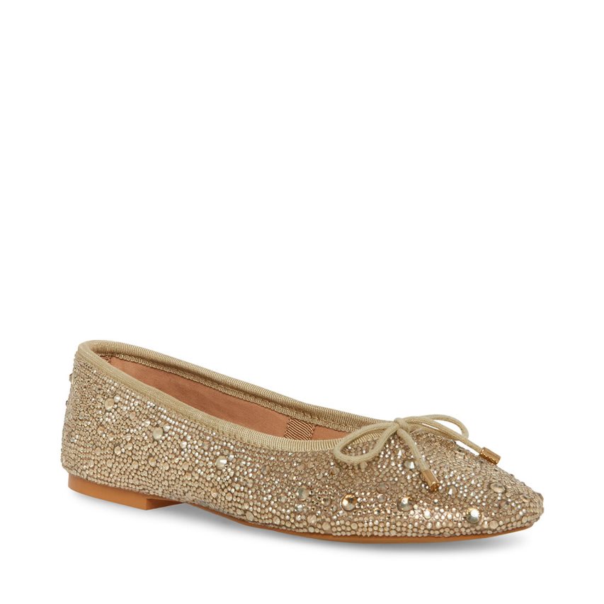 μπαλαρινα γυναικεια Steve Madden Blossoms-r Champagne χρυσο χρωμα | GR-3629PJL