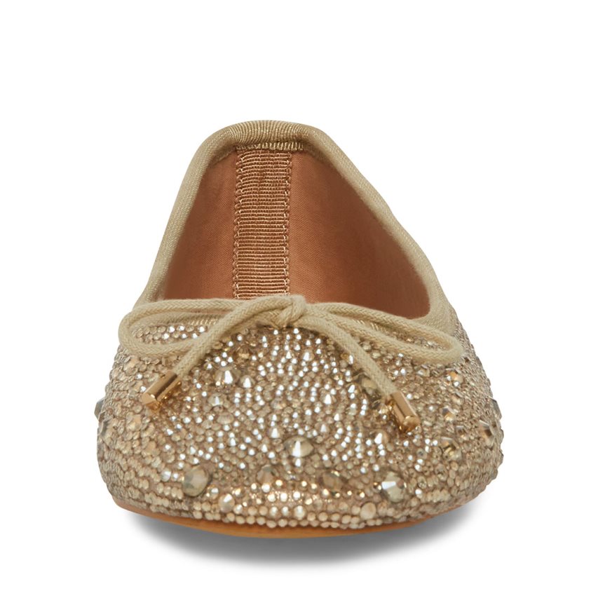 μπαλαρινα γυναικεια Steve Madden Blossoms-r Champagne χρυσο χρωμα | GR-3629PJL