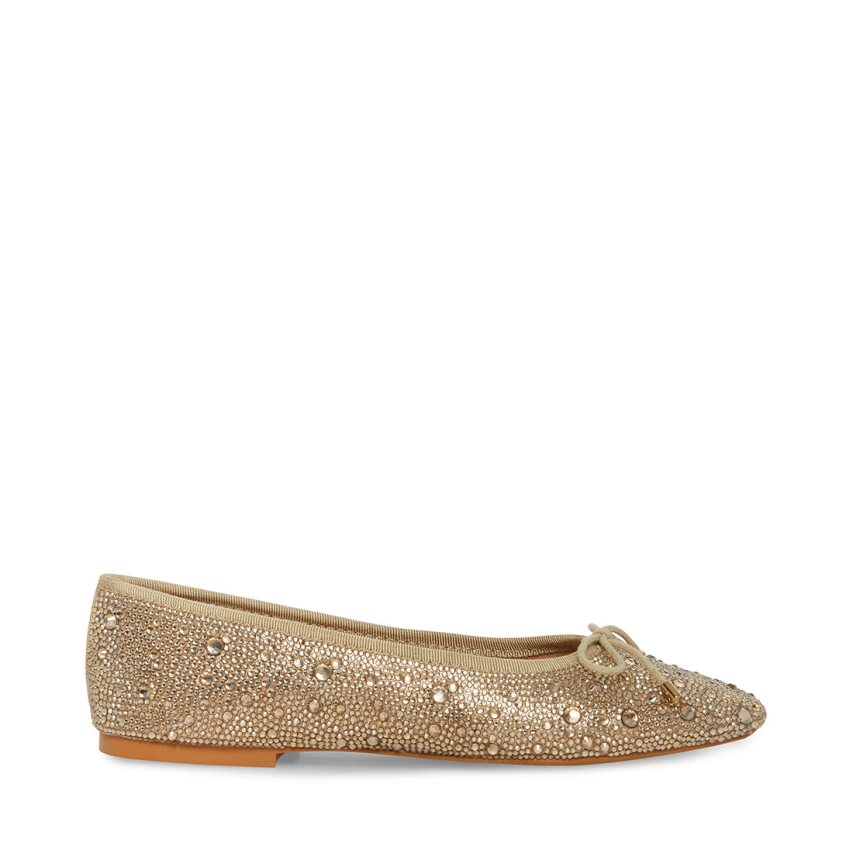 μπαλαρινα γυναικεια Steve Madden Blossoms-r Champagne χρυσο χρωμα | GR-3629PJL