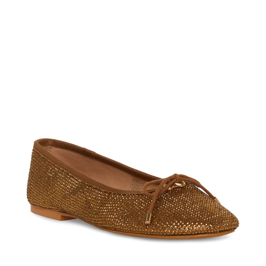 μπαλαρινα γυναικεια Steve Madden Blossoms-r καφε | GR-473OXZD