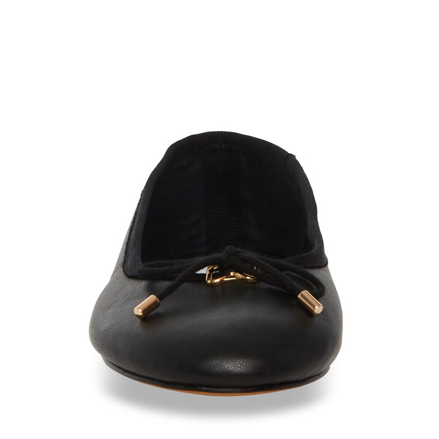 μπαλαρινα γυναικεια Steve Madden Blossoms δερματινα μαυρα | GR-648OENU