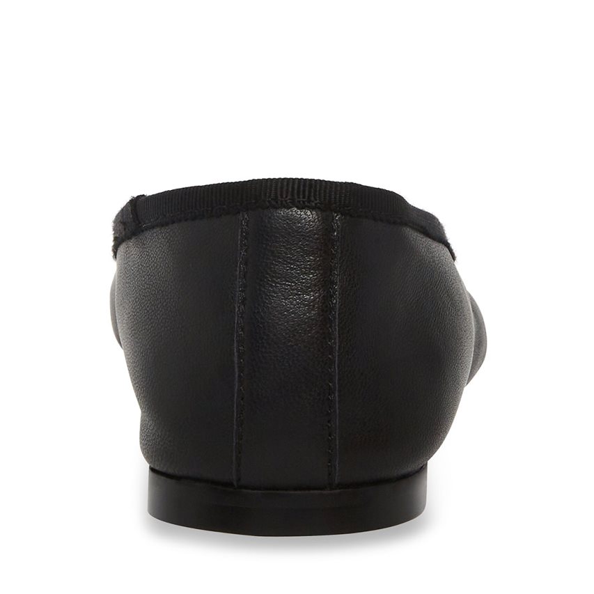 μπαλαρινα γυναικεια Steve Madden Blossoms δερματινα μαυρα | GR-648OENU