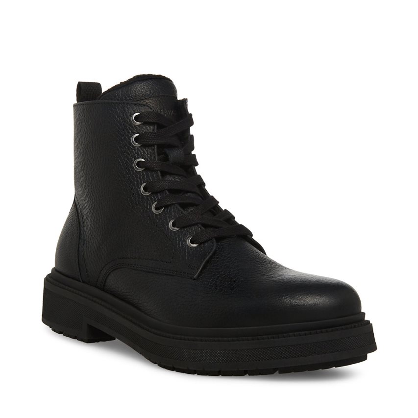 μποτακια ανδρικα Steve Madden Denalii δερματινα μαυρα | GR-9527MES