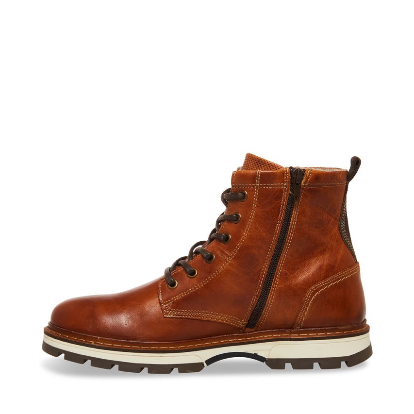 μποτακια ανδρικα Steve Madden Lucius δερματινα καφε | GR-4583WKA