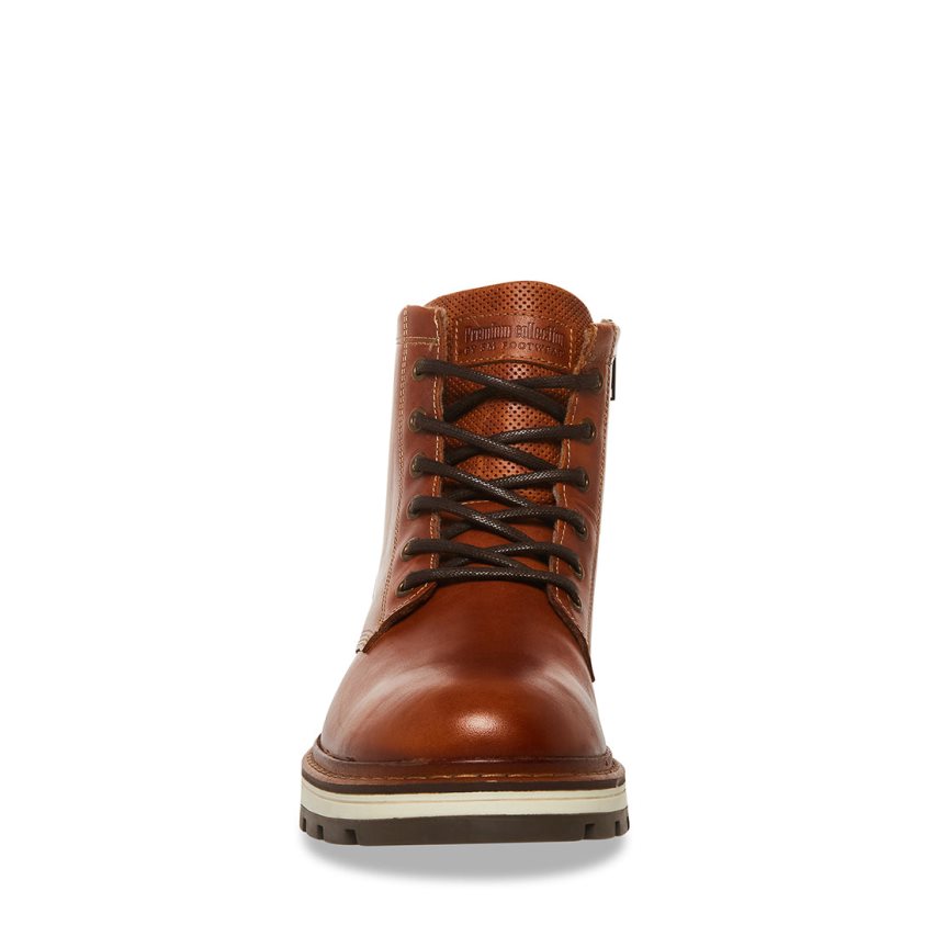 μποτακια ανδρικα Steve Madden Lucius δερματινα καφε | GR-4583WKA