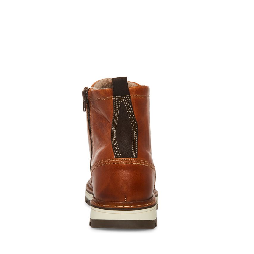 μποτακια ανδρικα Steve Madden Lucius δερματινα καφε | GR-4583WKA