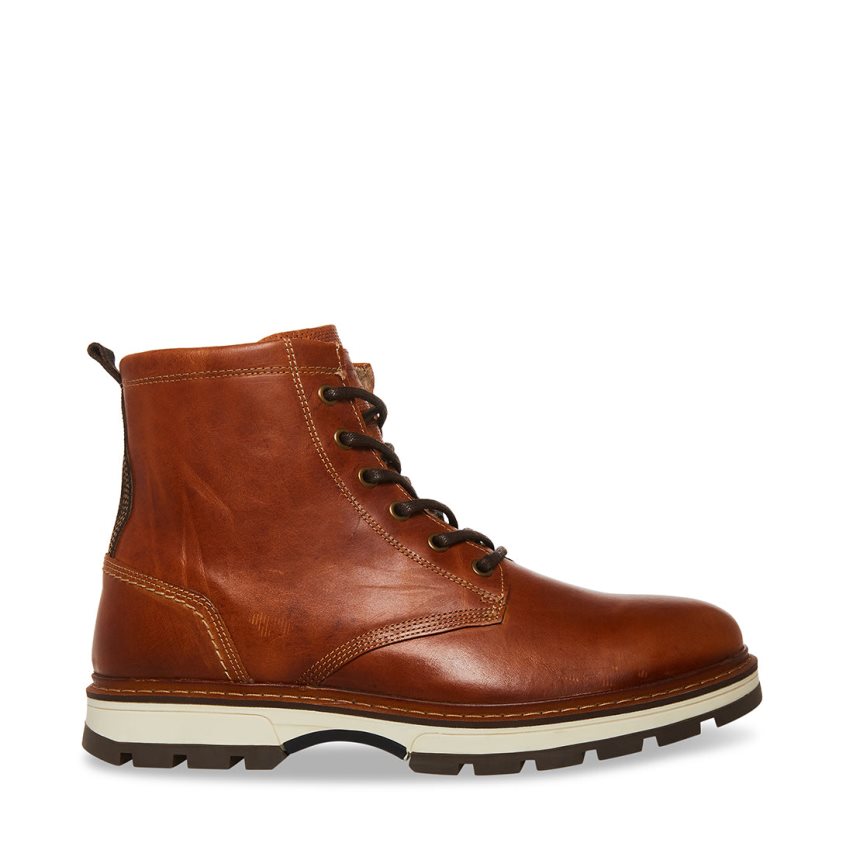 μποτακια ανδρικα Steve Madden Lucius δερματινα καφε | GR-4583WKA