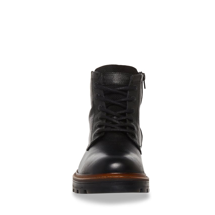 μποτακια ανδρικα Steve Madden Lucius δερματινα μαυρα | GR-9418XJO
