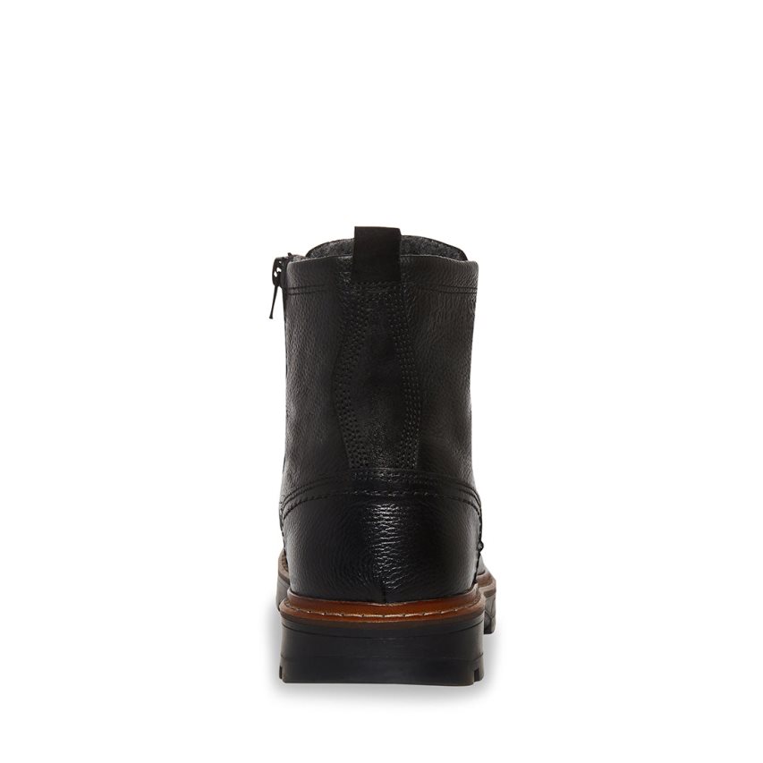 μποτακια ανδρικα Steve Madden Lucius δερματινα μαυρα | GR-9418XJO