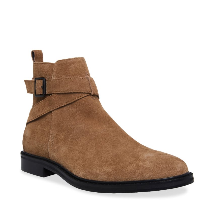 μποτακια ανδρικα Steve Madden Matthew σουετ καφε | GR-612OVYE