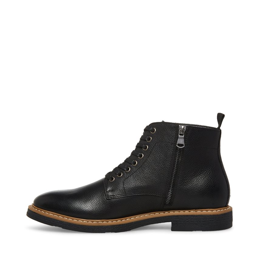 μποτακια ανδρικα Steve Madden Mitchell δερματινα μαυρα | GR-3264KJX