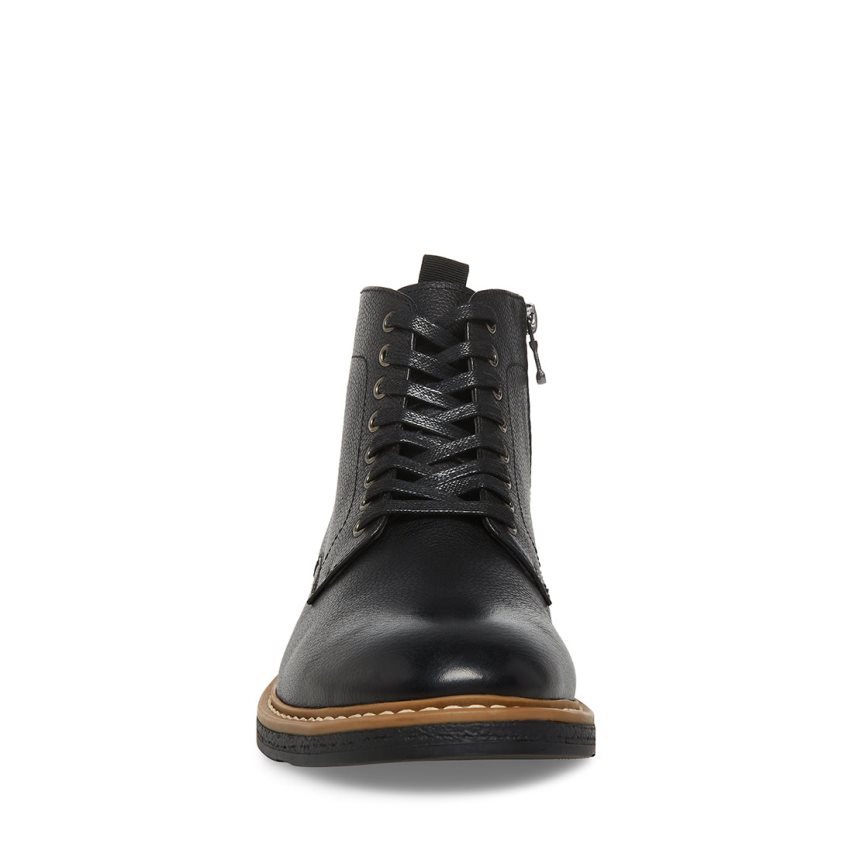 μποτακια ανδρικα Steve Madden Mitchell δερματινα μαυρα | GR-3264KJX