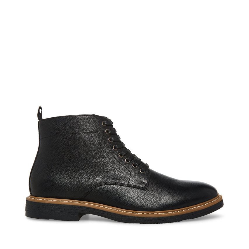μποτακια ανδρικα Steve Madden Mitchell δερματινα μαυρα | GR-3264KJX