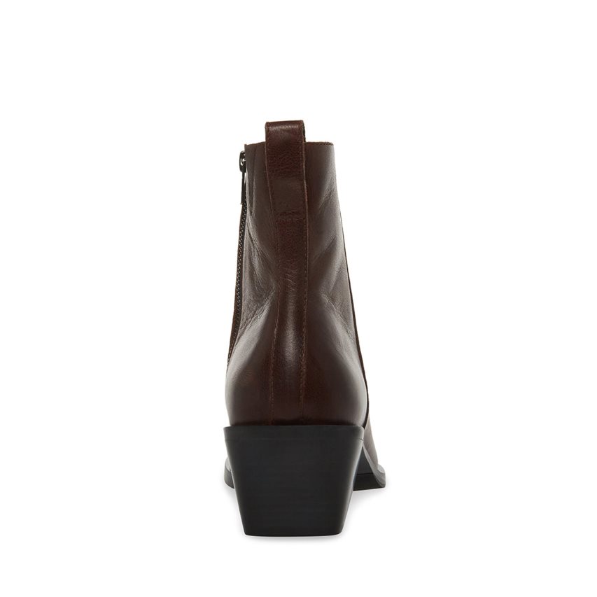 μποτακια ανδρικα Steve Madden Richie δερματινα σκούρο καφε | GR-124OIXK