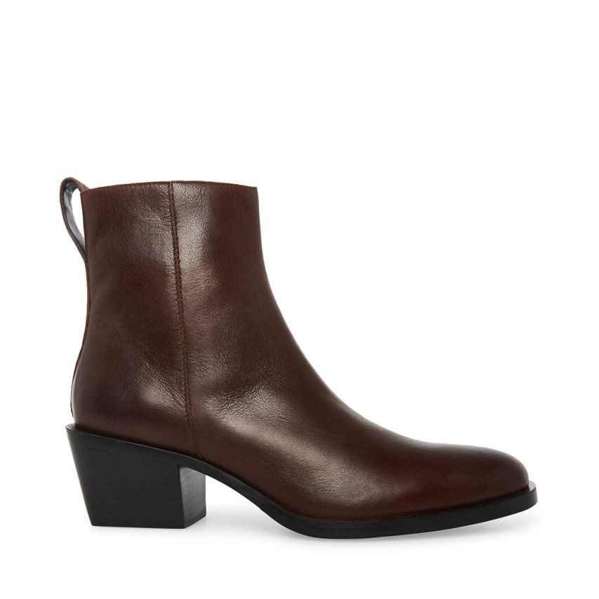 μποτακια ανδρικα Steve Madden Richie δερματινα σκούρο καφε | GR-124OIXK