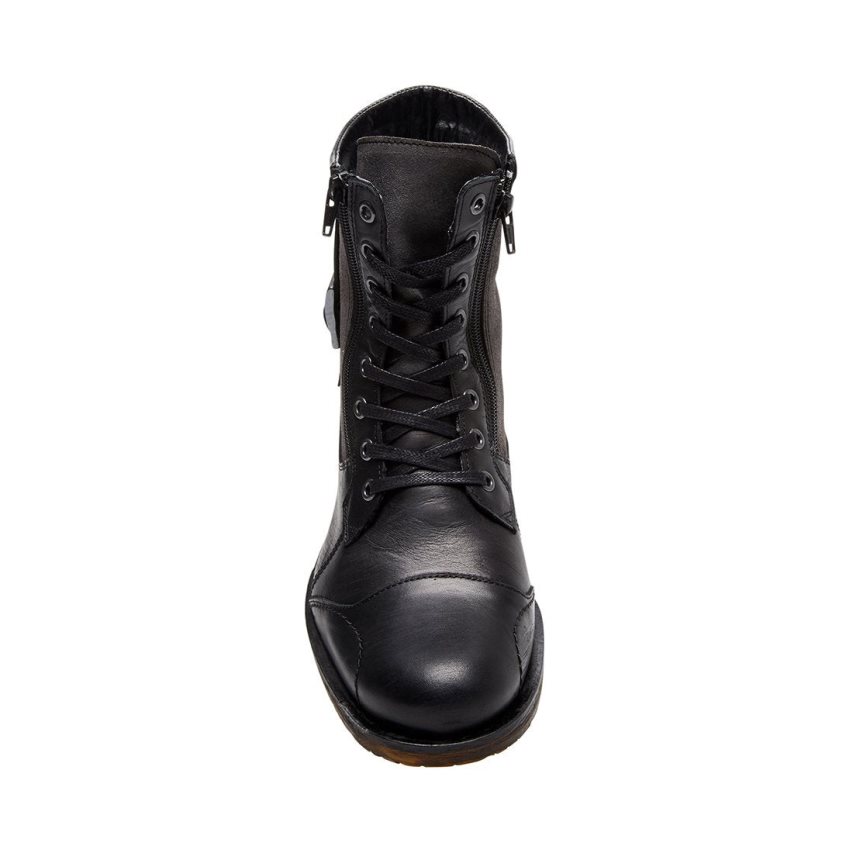 μποτακια ανδρικα Steve Madden Sidetrack δερματινα μαυρα | GR-9O15VWF