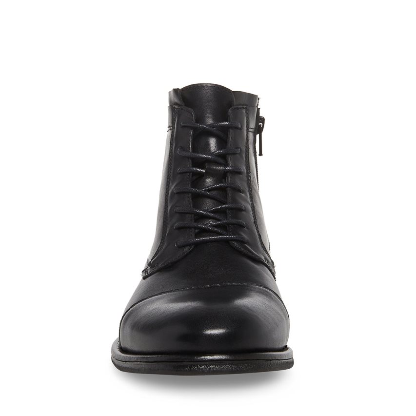 μποτακια ανδρικα Steve Madden Wells δερματινα μαυρα | GR-6582ZTY