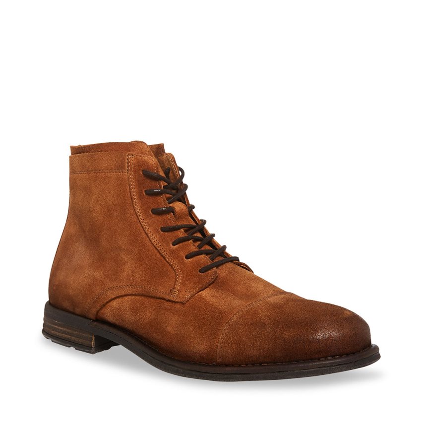 μποτακια ανδρικα Steve Madden Wells σουετ καφε | GR-1739KJF