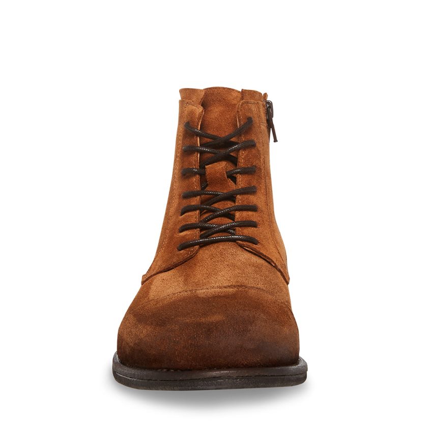 μποτακια ανδρικα Steve Madden Wells σουετ καφε | GR-1739KJF