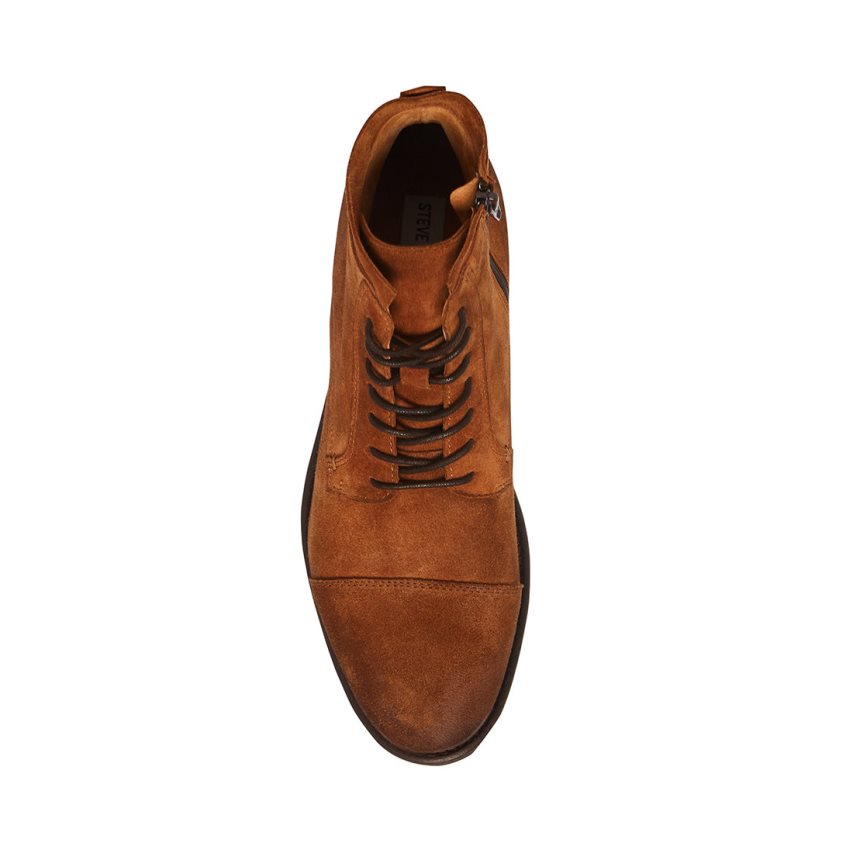 μποτακια ανδρικα Steve Madden Wells σουετ καφε | GR-1739KJF