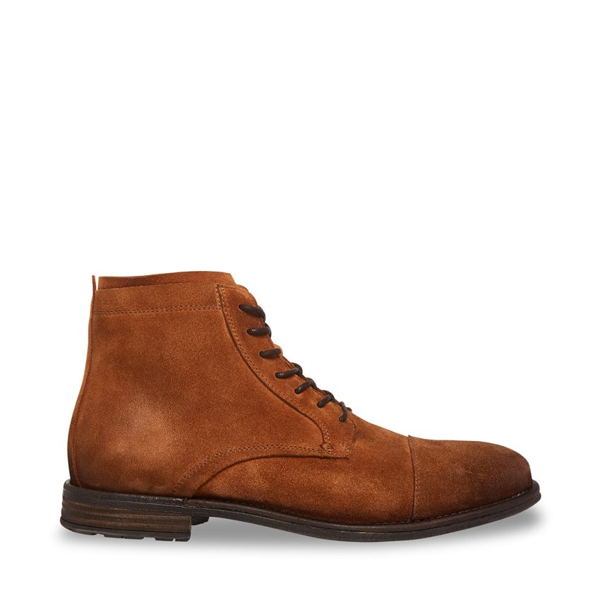 μποτακια ανδρικα Steve Madden Wells σουετ καφε | GR-1739KJF